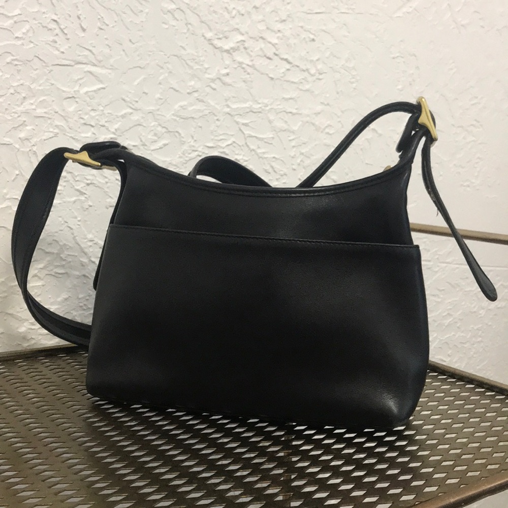 Vintage coach black leather bag